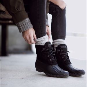 mens grey sperry duck boots